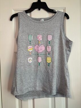 Gray Pickleball Graphic Tank Top